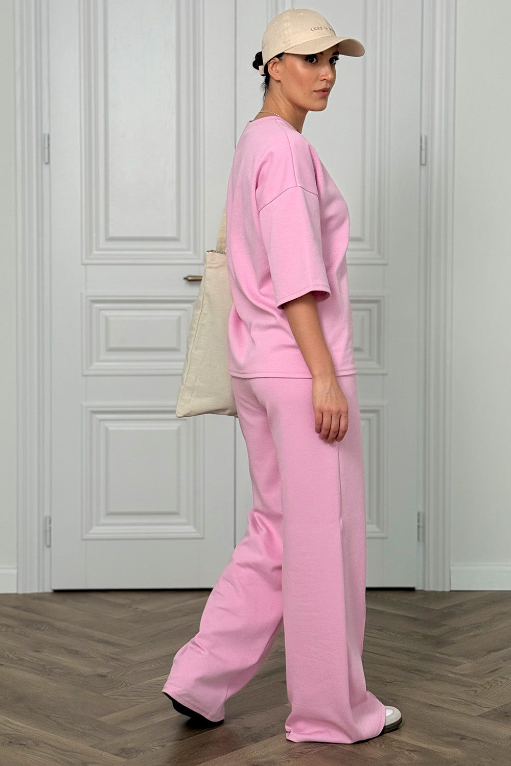 Pink cotton suit