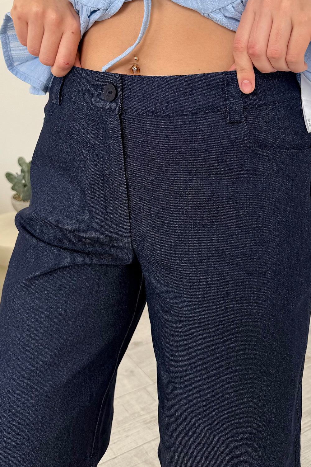 Blue long shorts