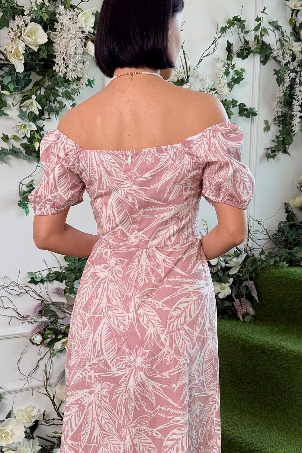 Pink fitted dress