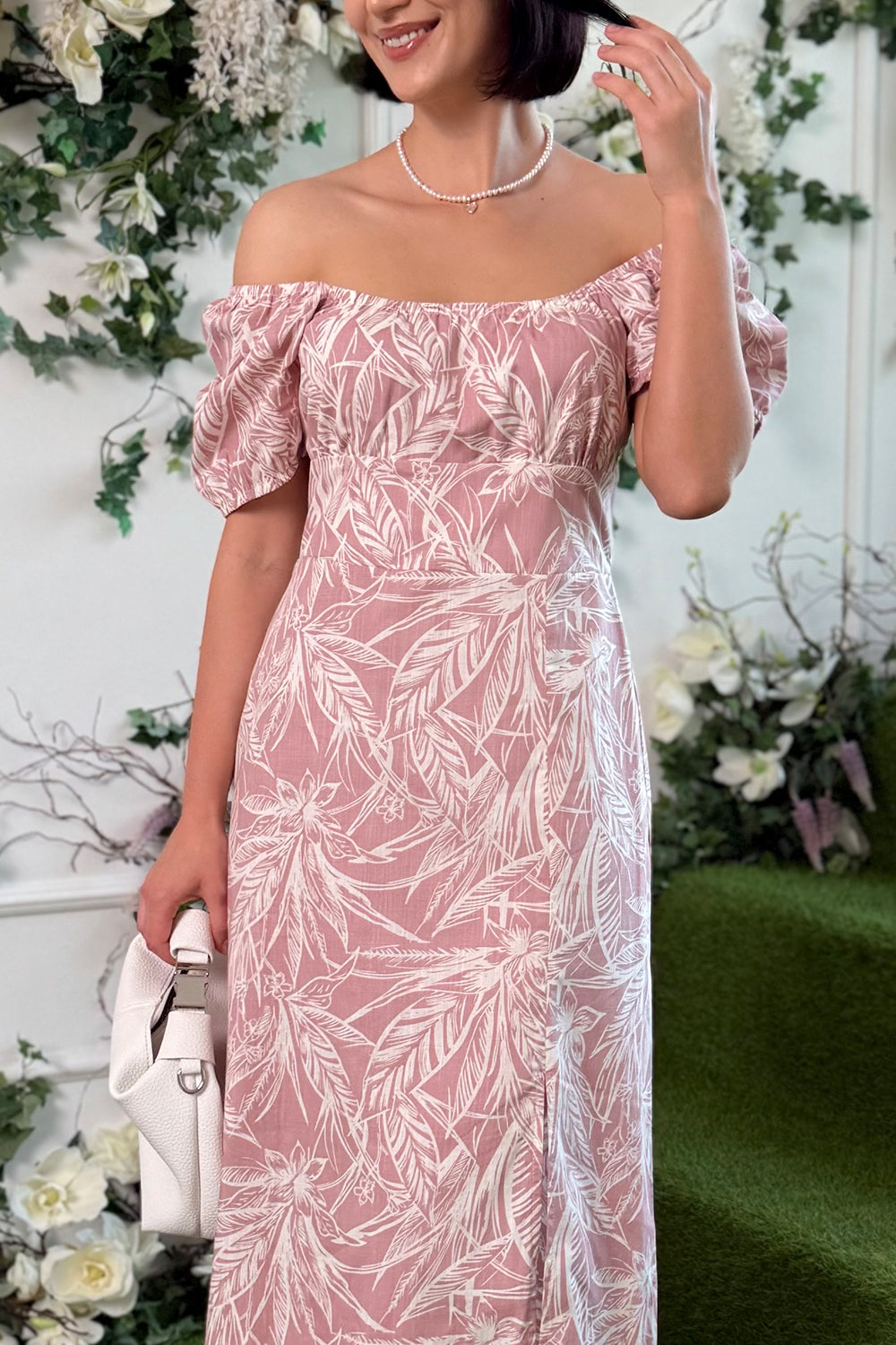 Pink fitted dress