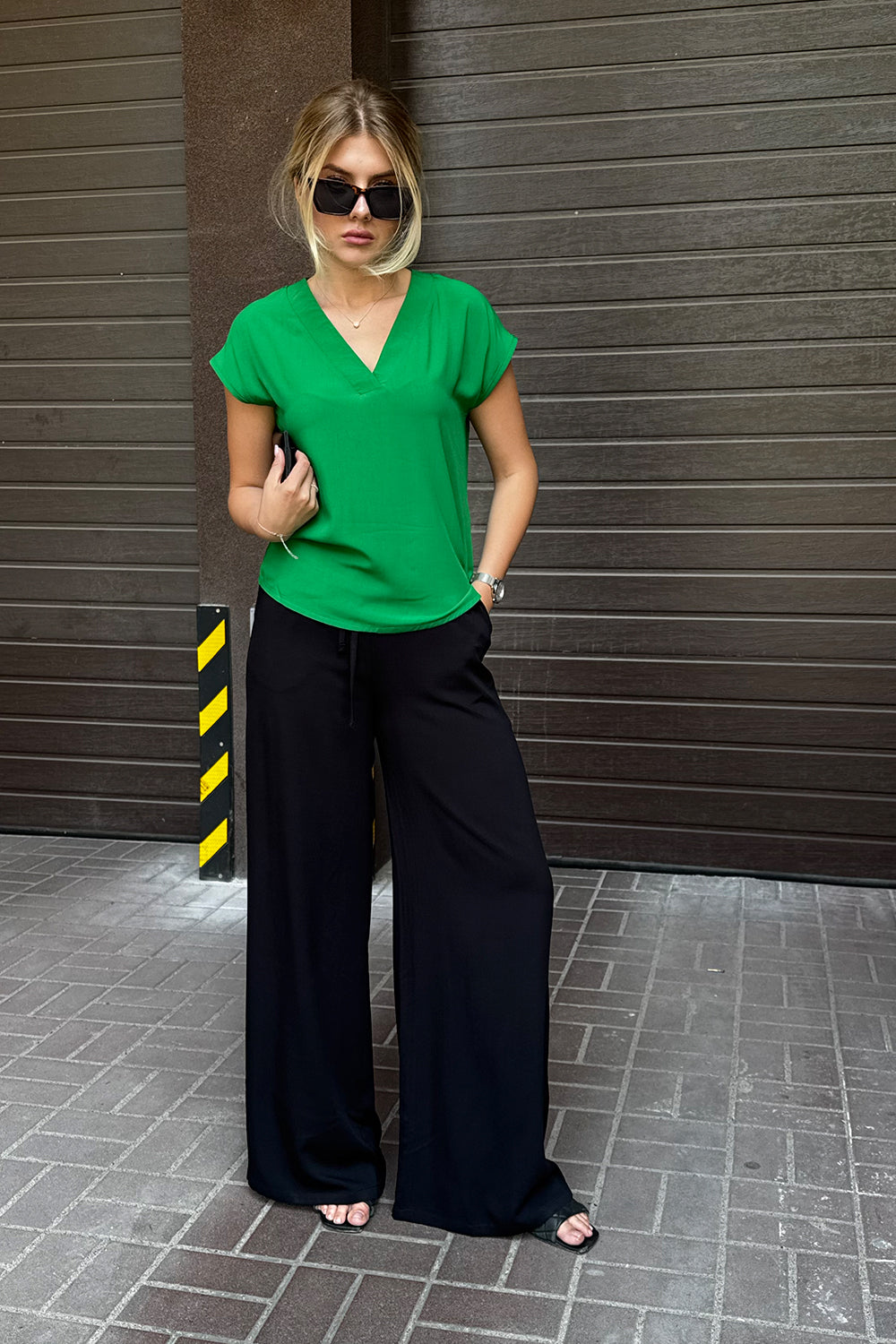 Green Staple Blouse
