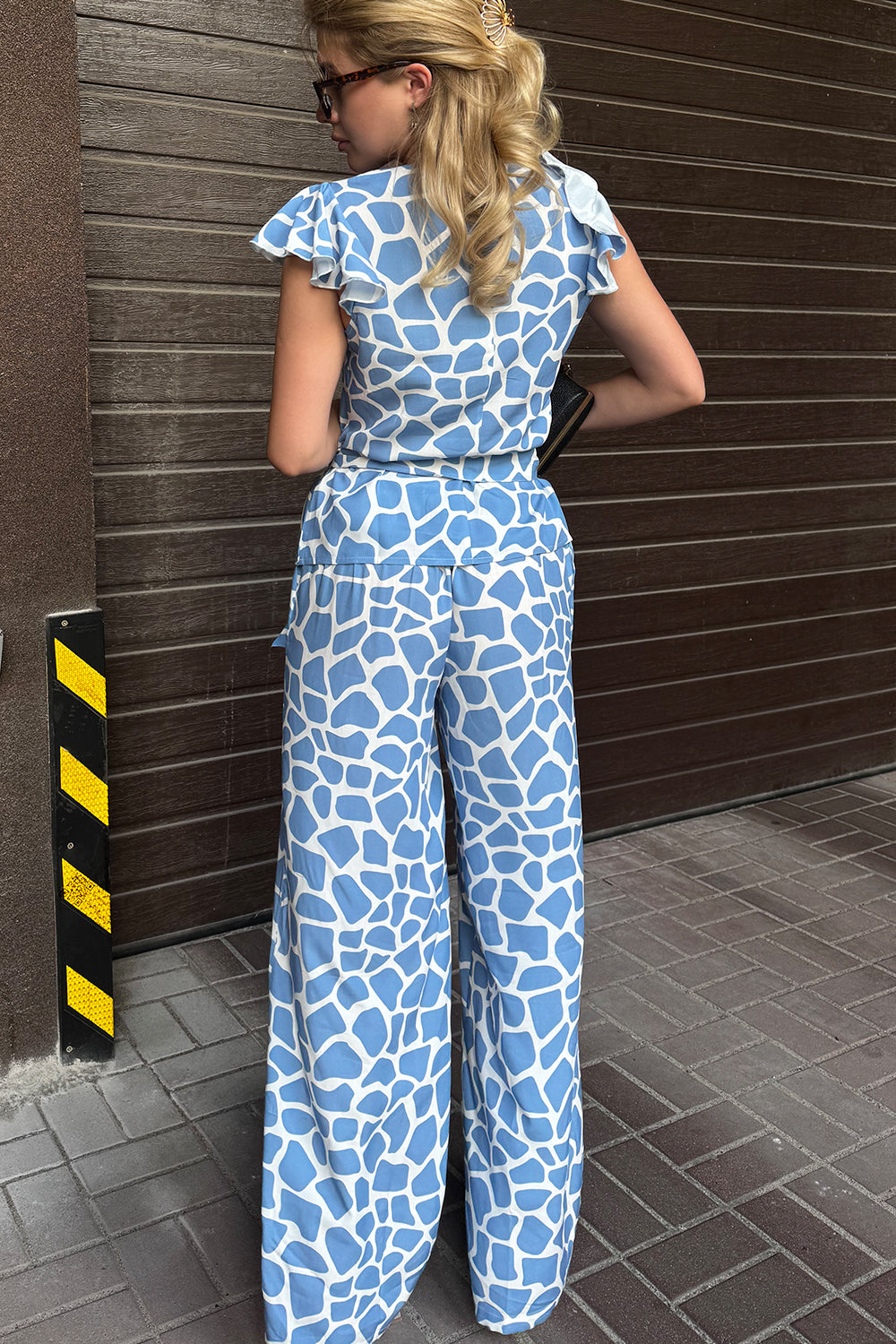 Blue cotton suit
