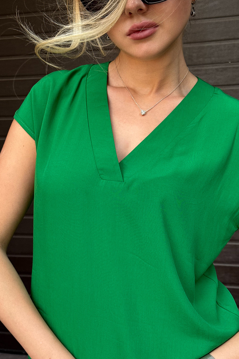 Green Staple Blouse