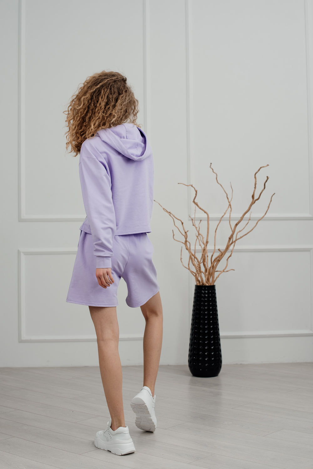 Costume lilas en jersey de coton mélangé