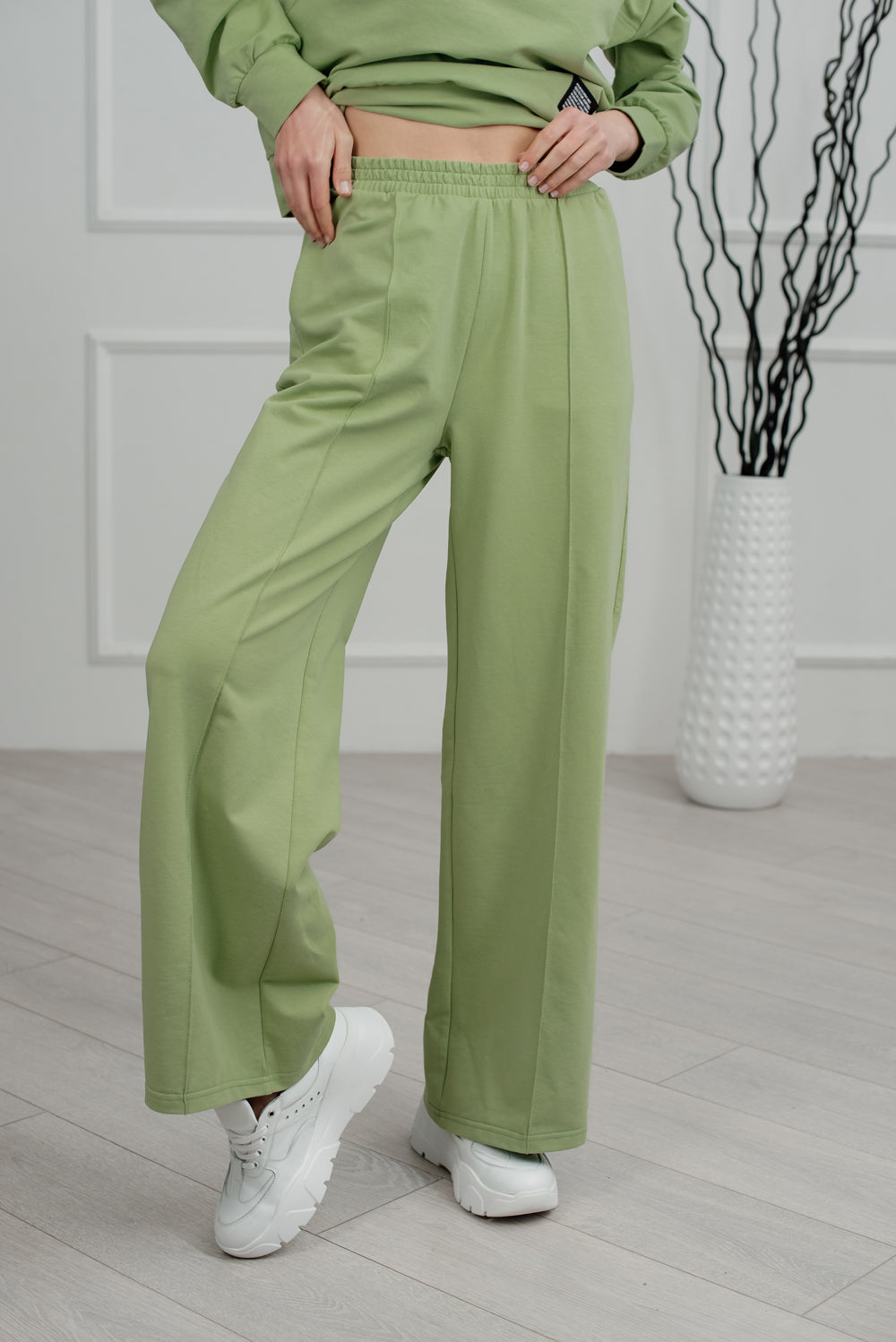 Straight, wide legged tracksuit trousers