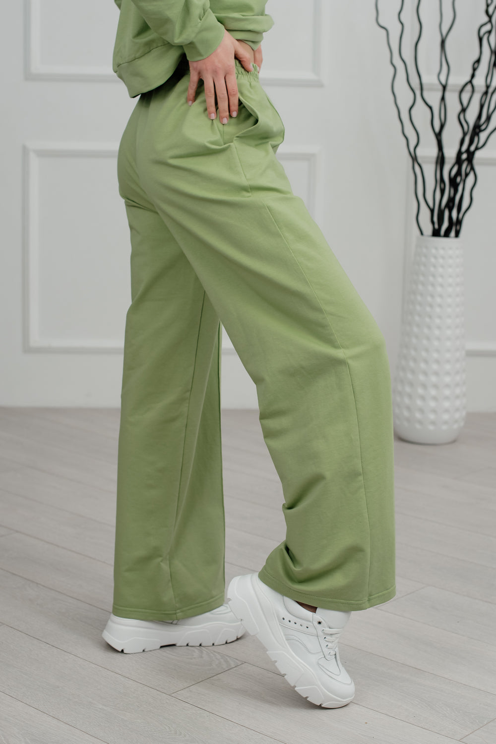 Straight, wide legged tracksuit trousers