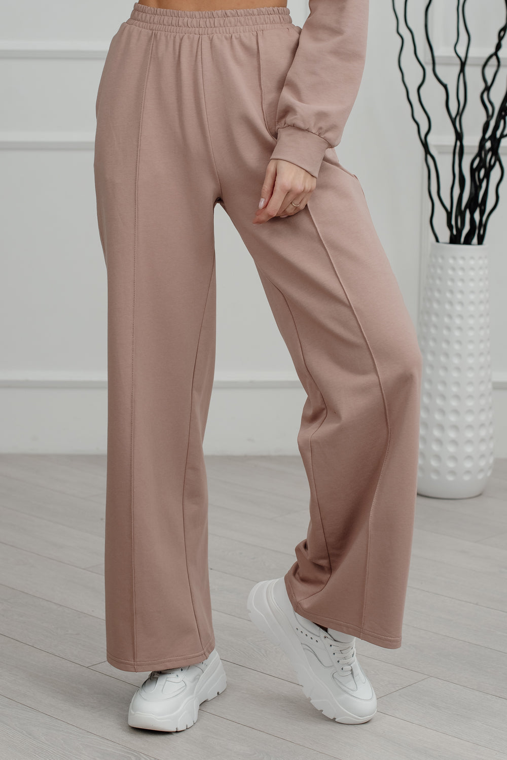 Straight, wide legged tracksuit trousers