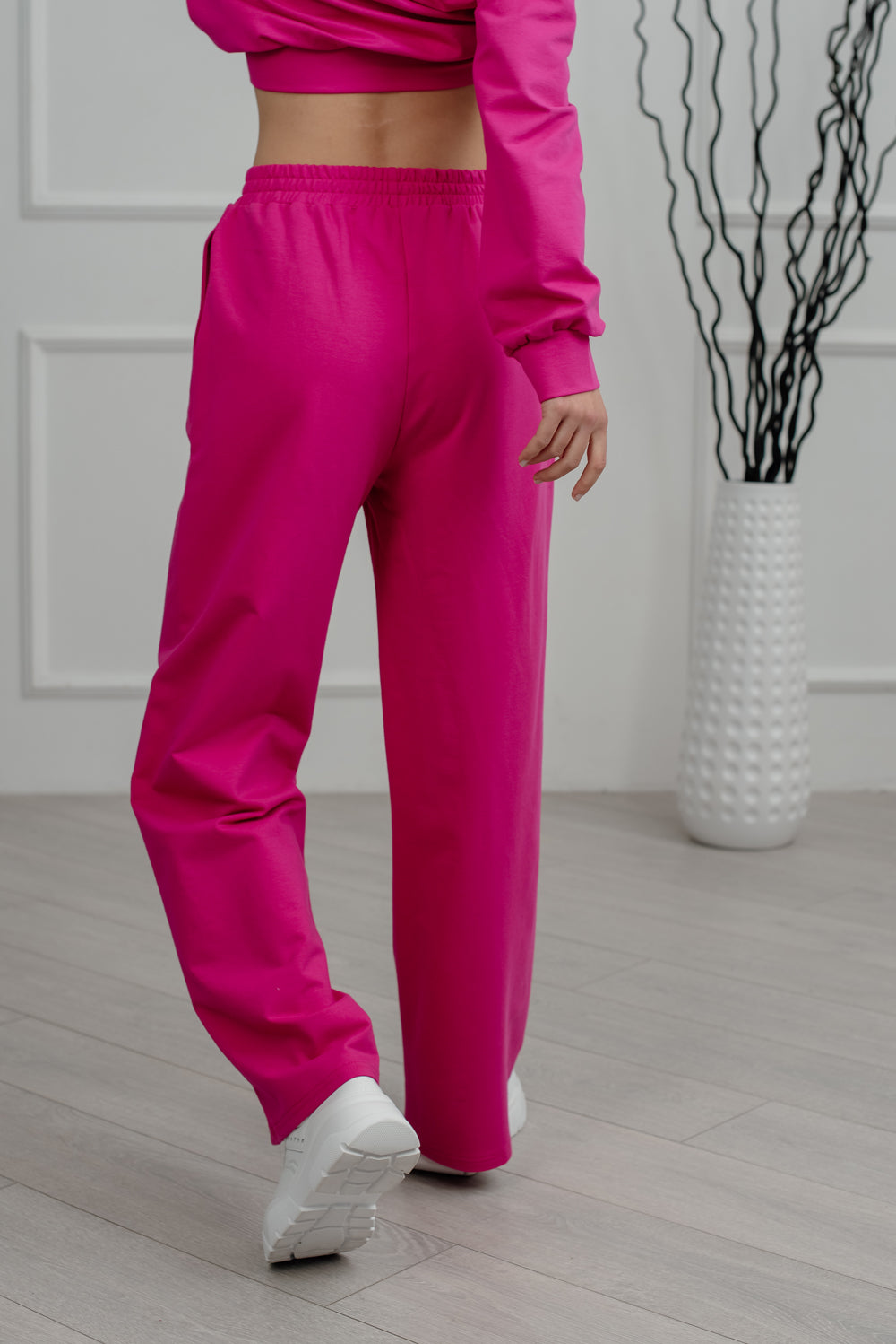 Straight, wide legged tracksuit trousers