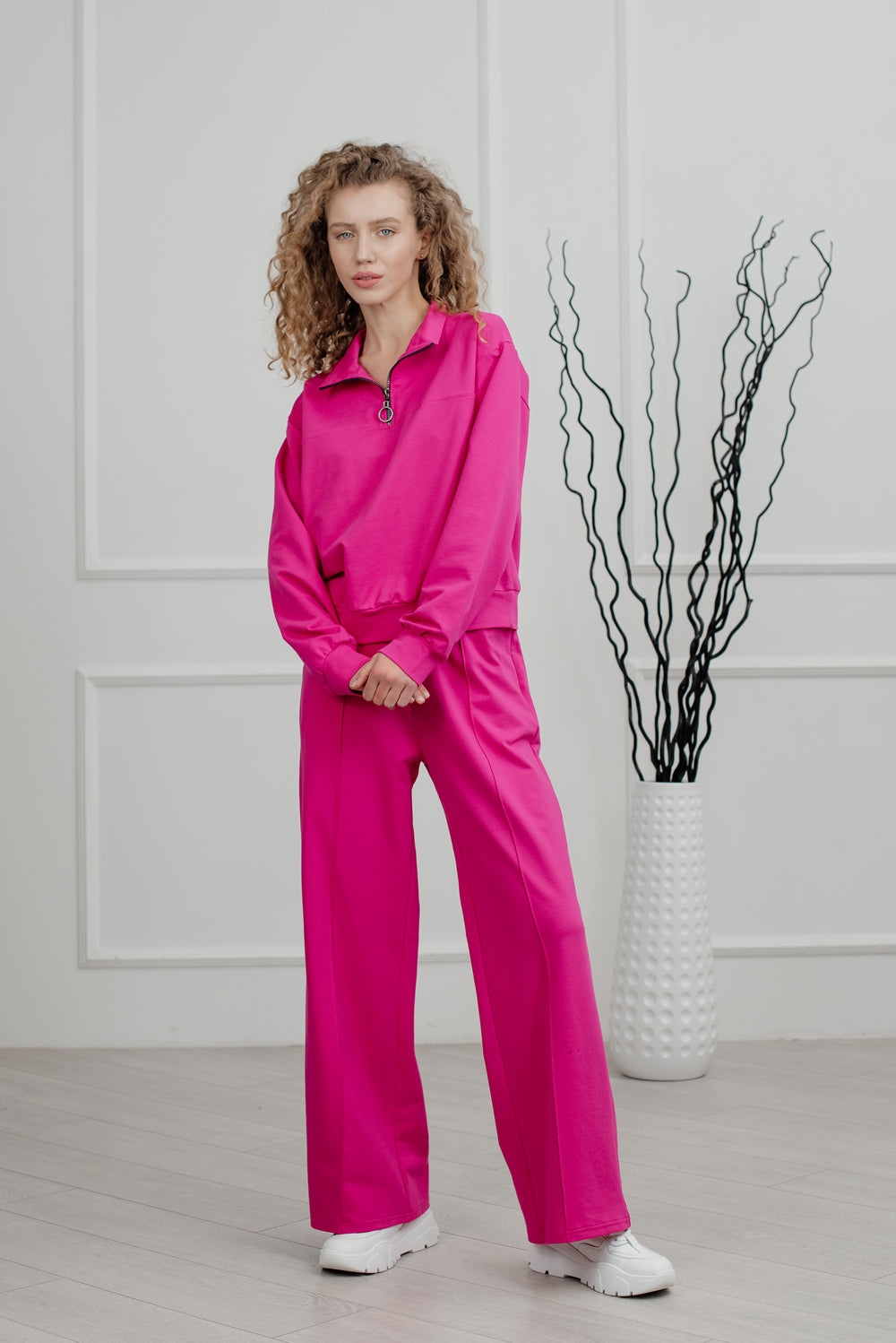 Straight, wide legged tracksuit trousers