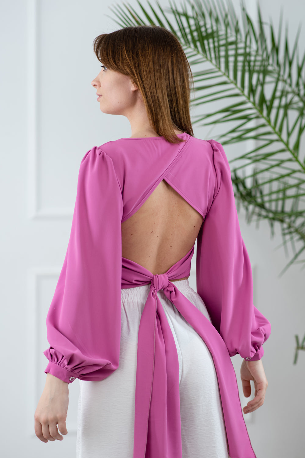 Blouse avec dos ouvert et liens