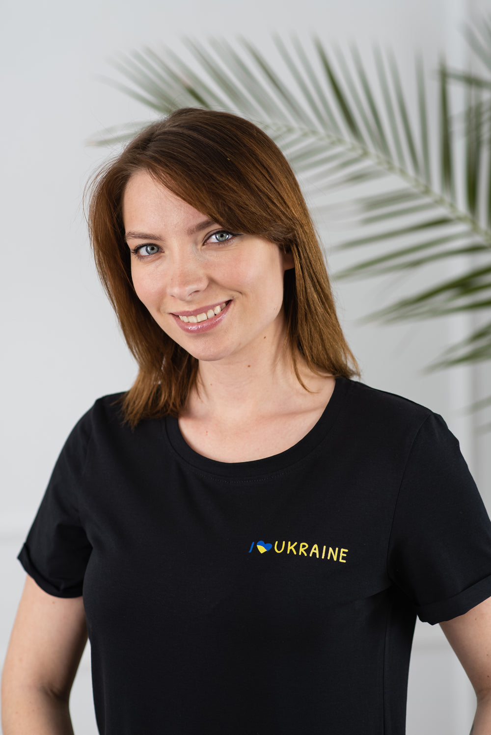 T-shirt 'Ucraina' di cotone nero