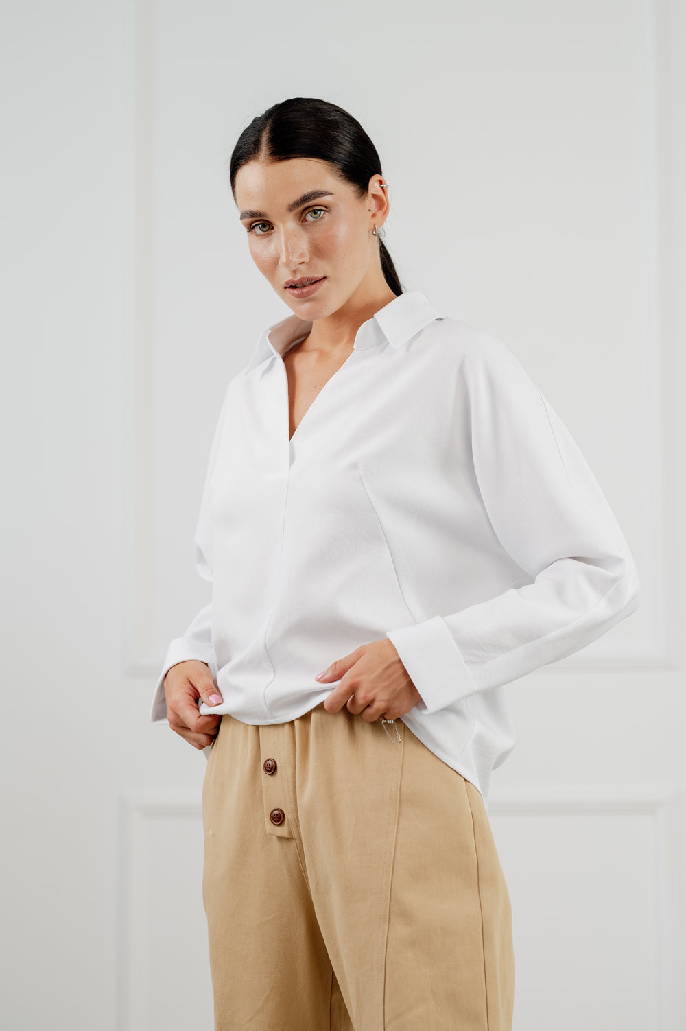 Blouse blanche décontractée