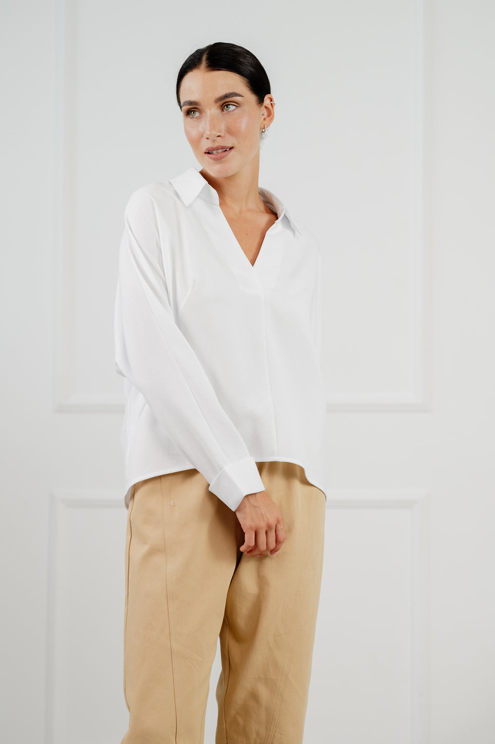 Blouse blanche décontractée