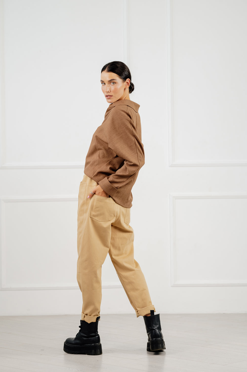 Pantalon Slouchy beige