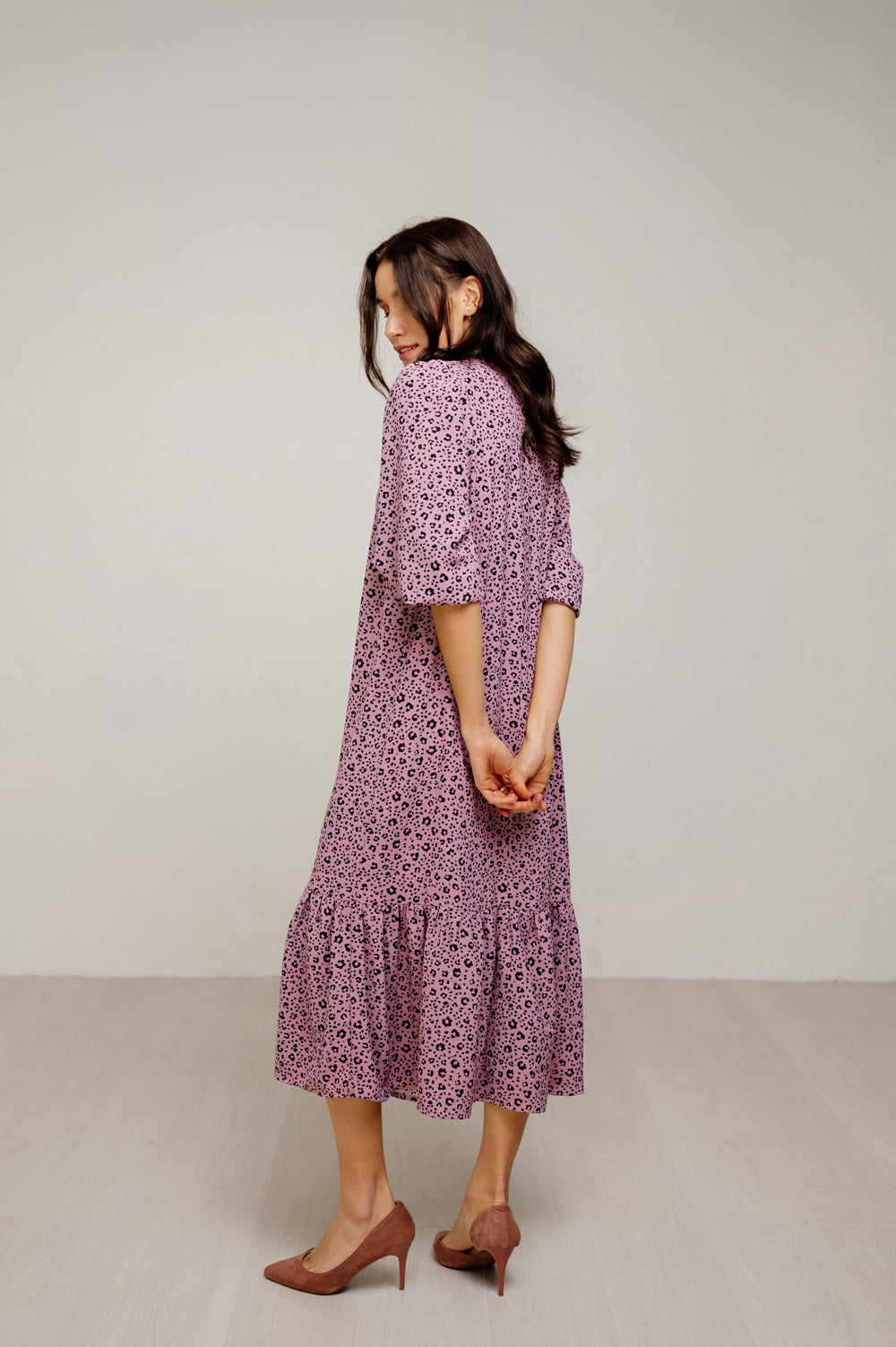 Robe maxi fraisée