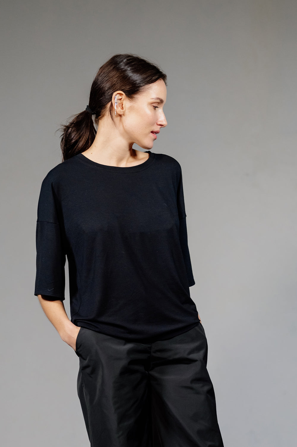 Black oversize t-shirt