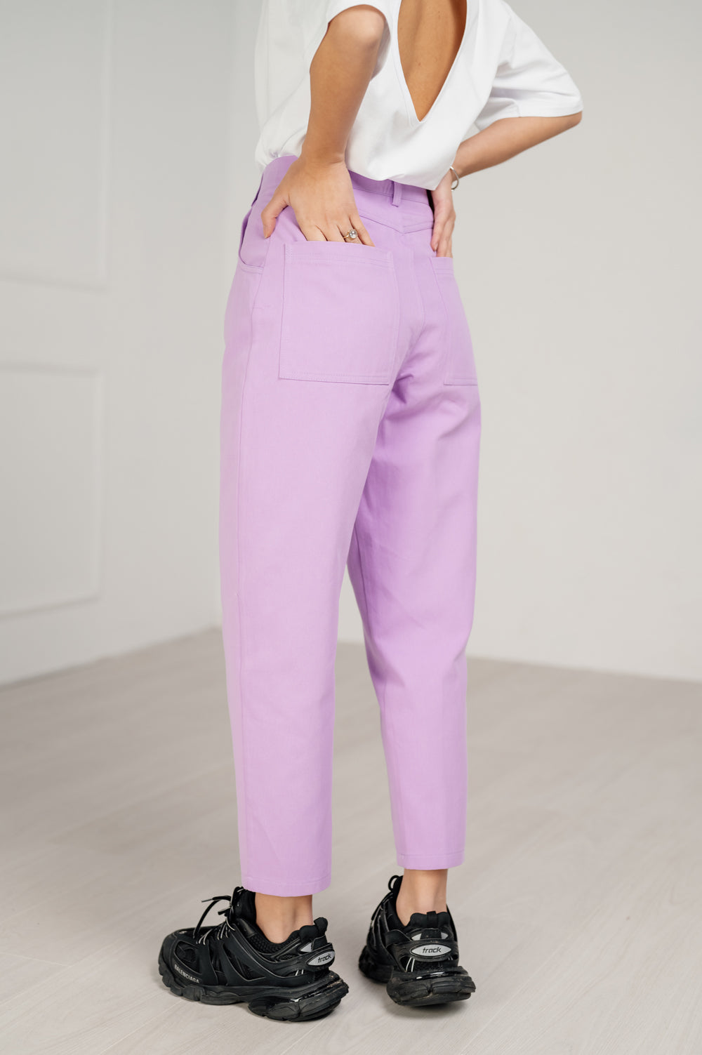 Jean slouchy violet