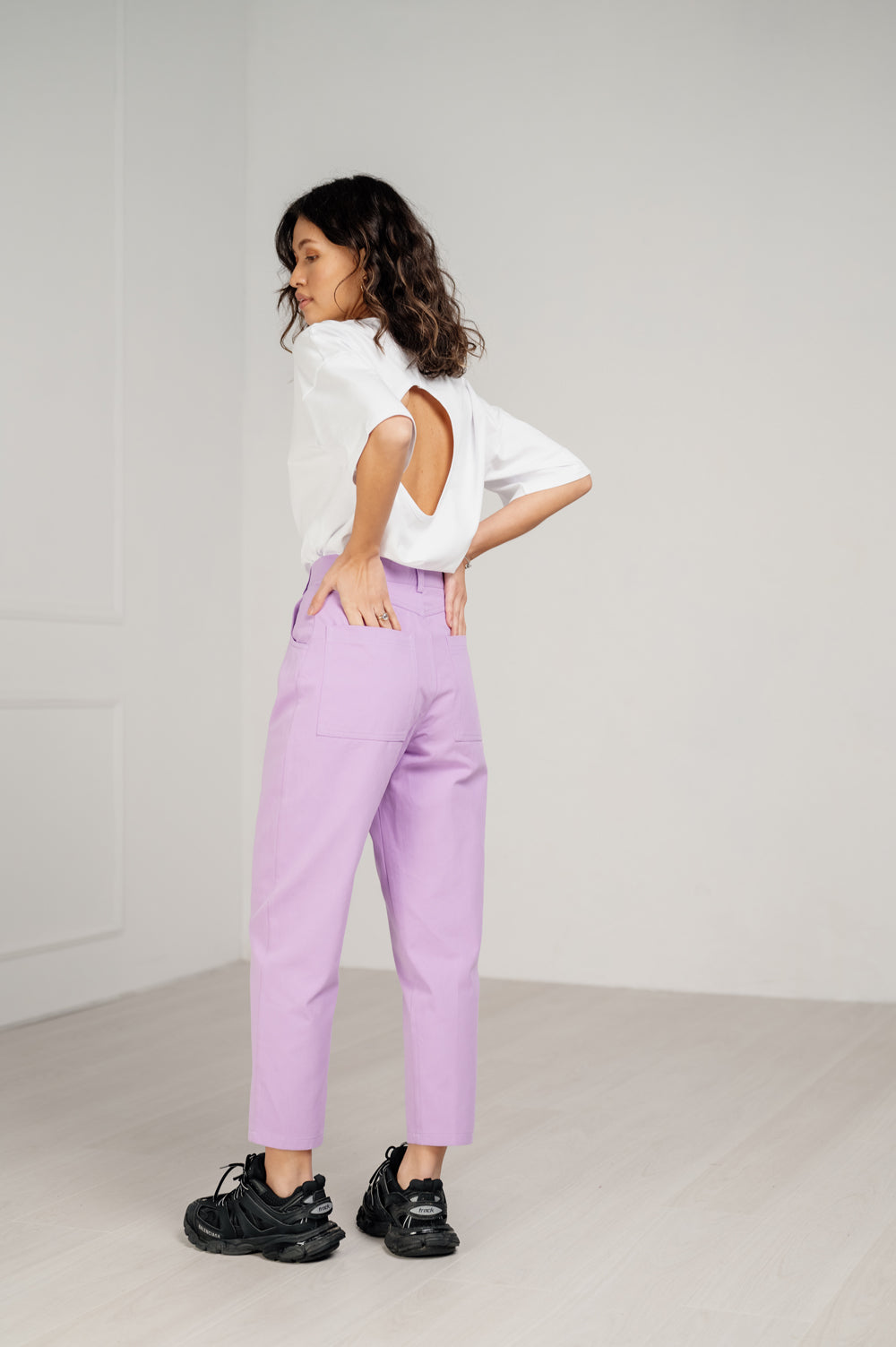 Jean slouchy violet