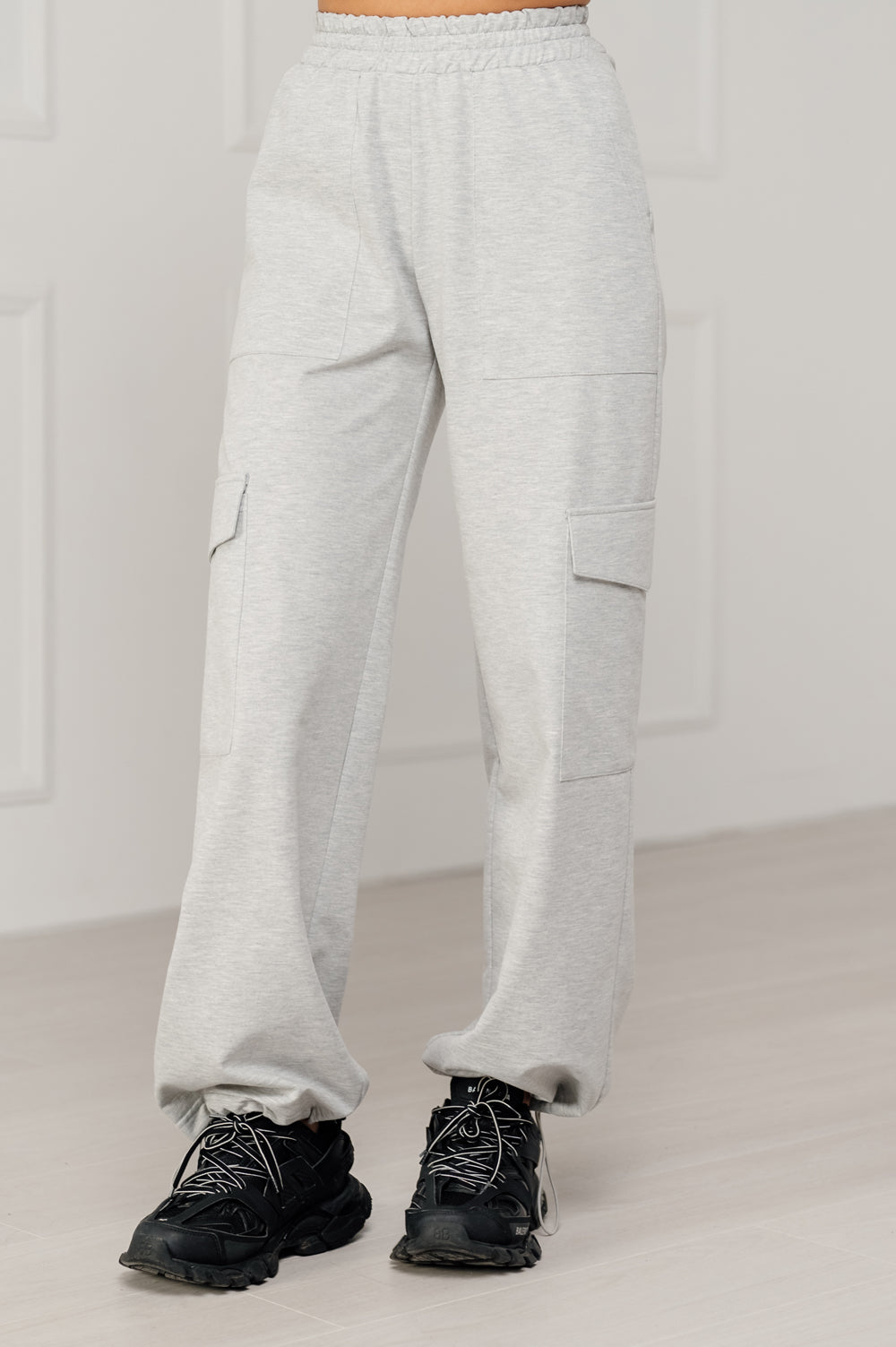 Sports cargo pants in melange