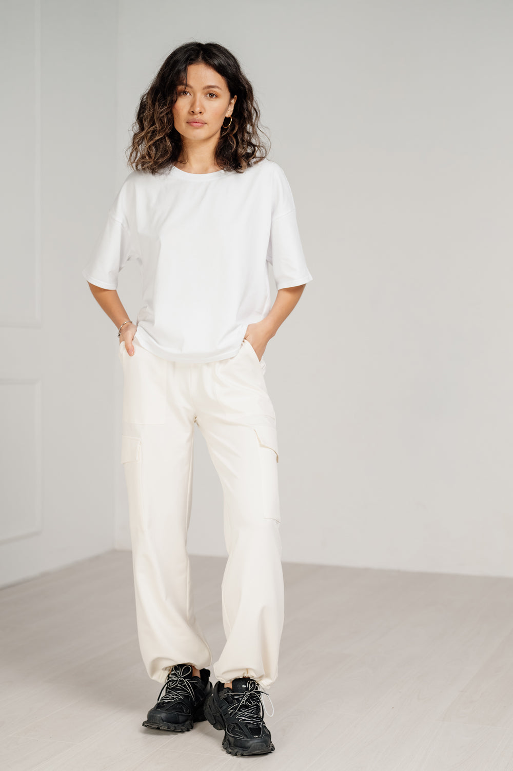 Pantalon de survêtement crème