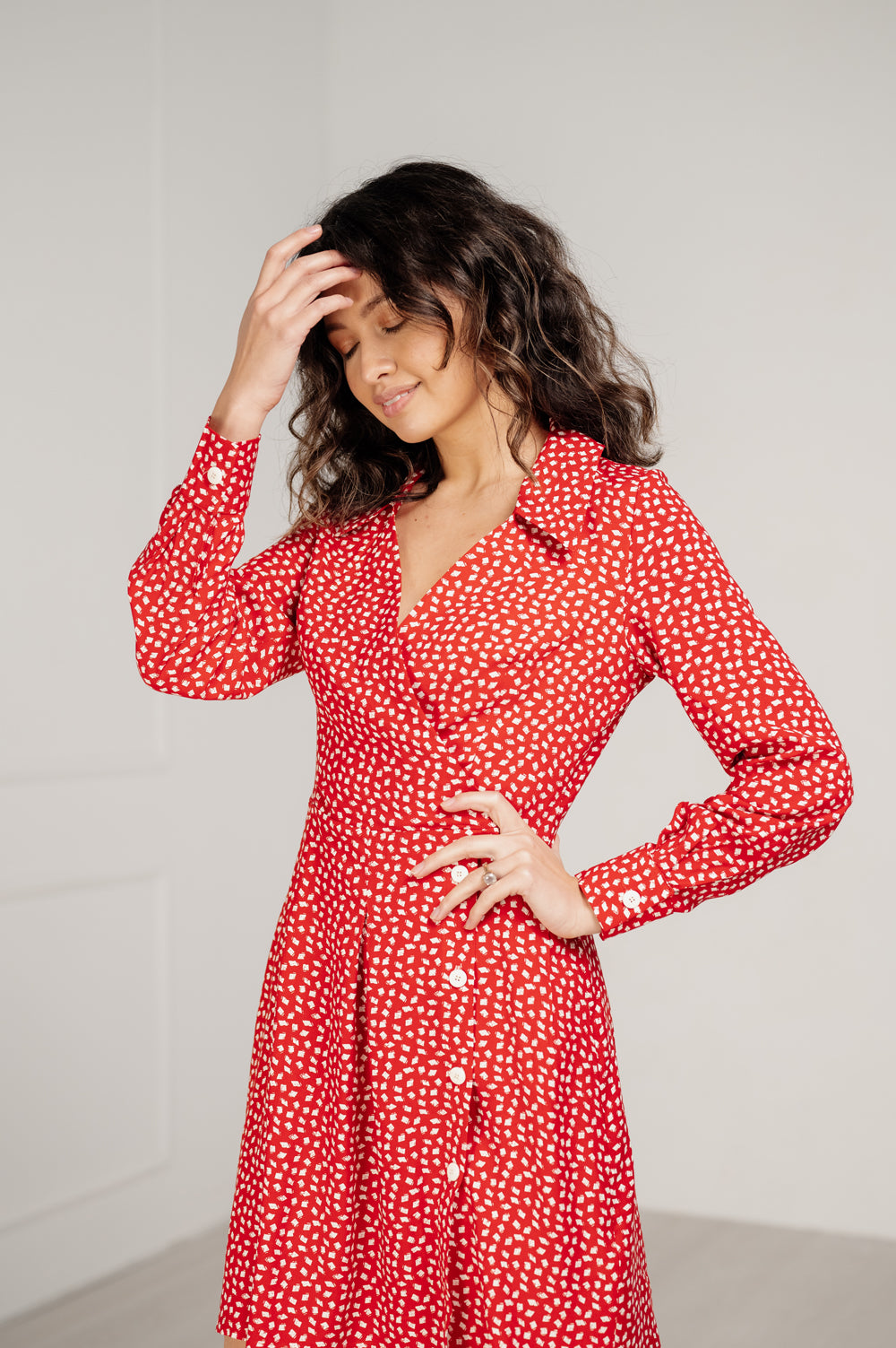 Robe midi rouge avec jupe tennis