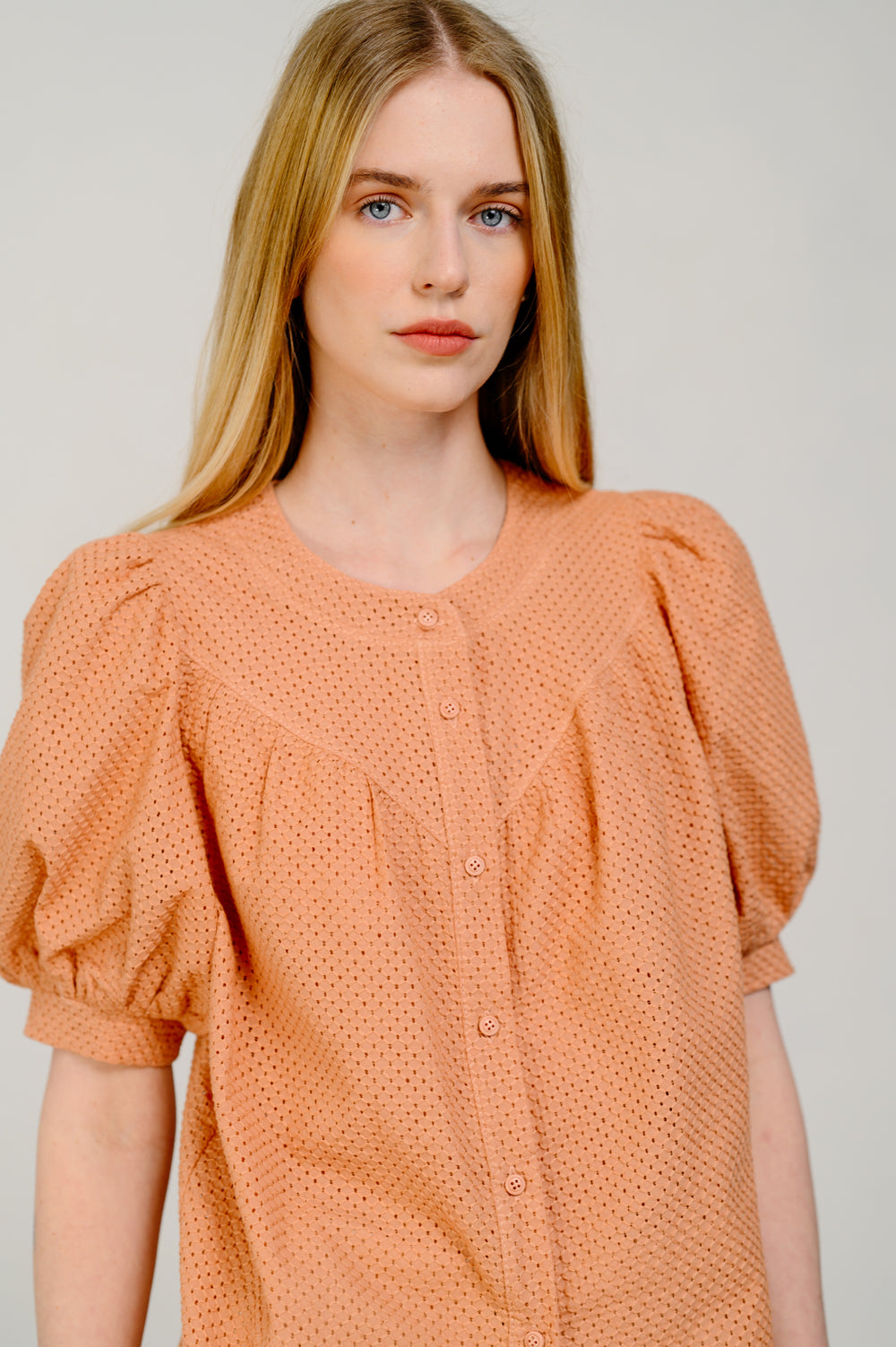 Peach Loose Fit Bluse