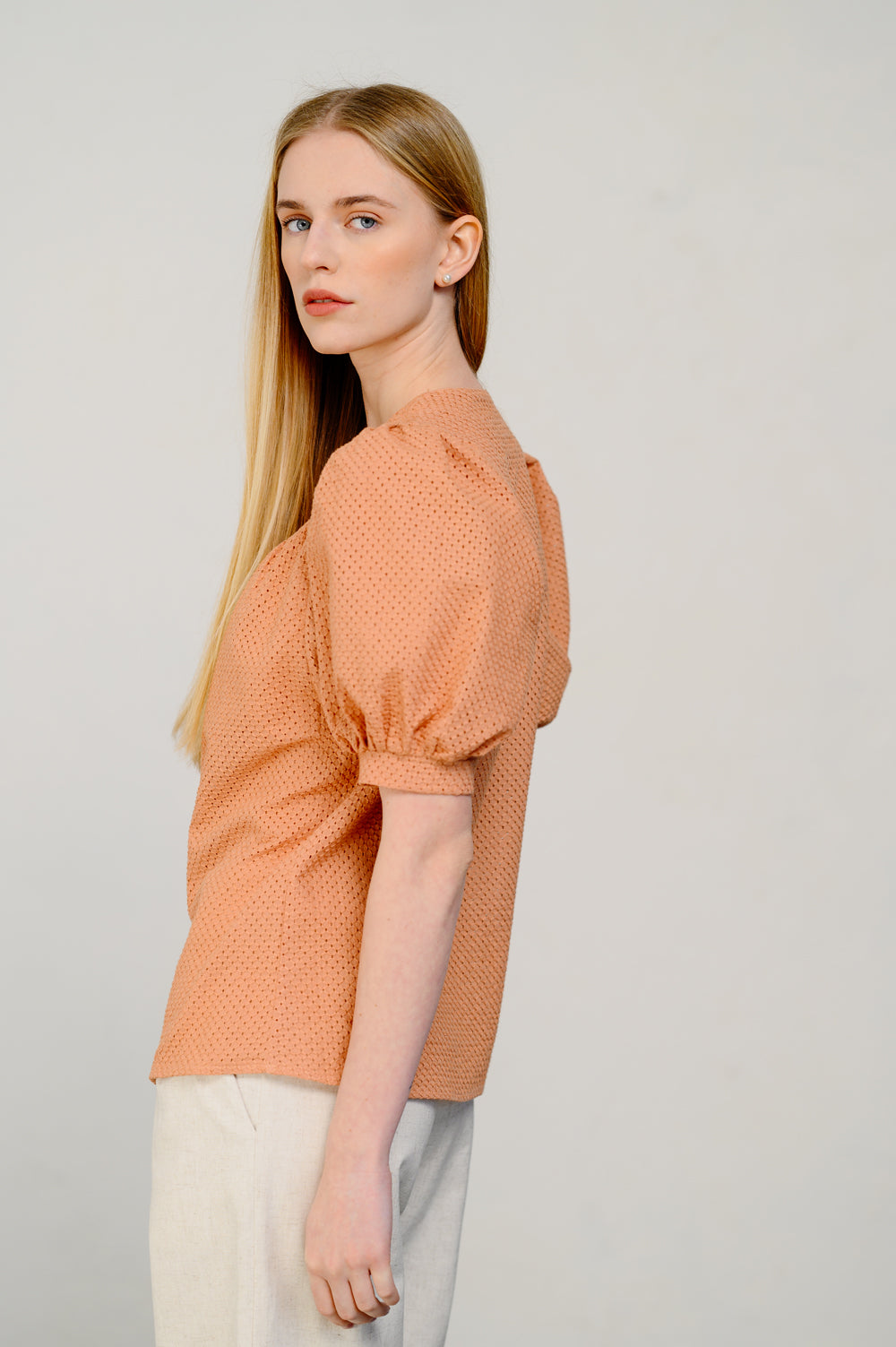 Peach Loose Fit Bluse