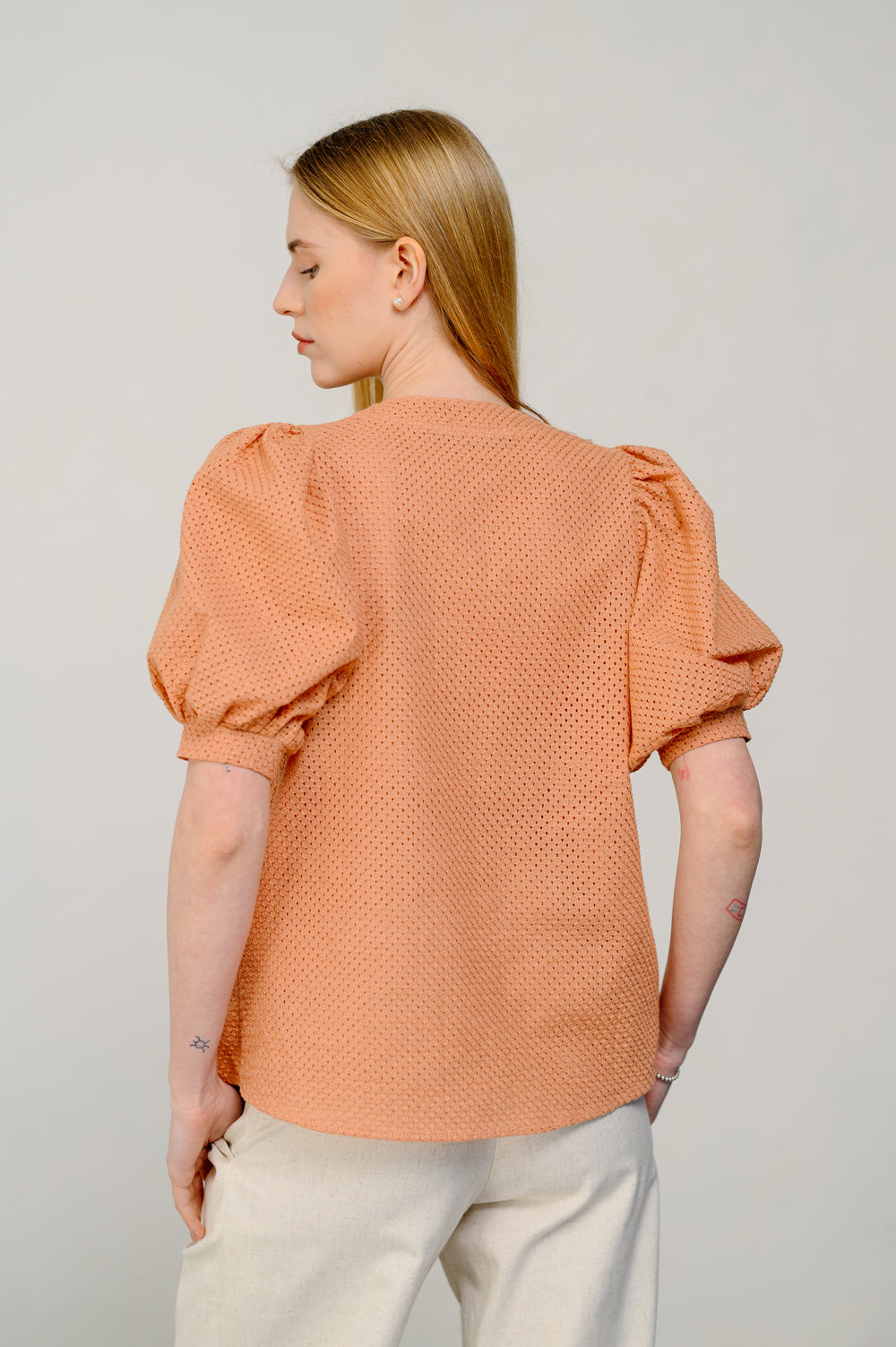 Peach loose fit blouse