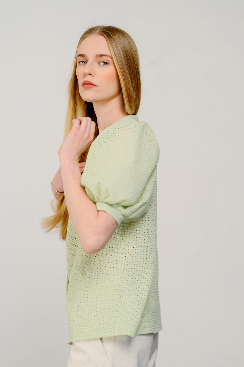 Blusa holgada Pistachio