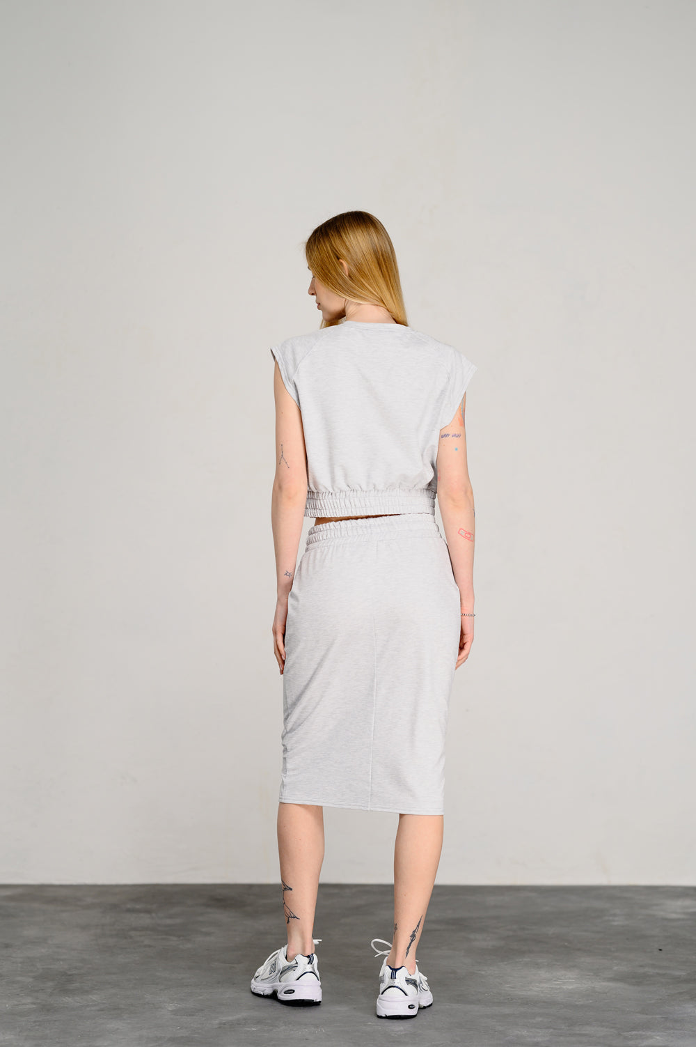 Coton two-piece suit in color "Melange"