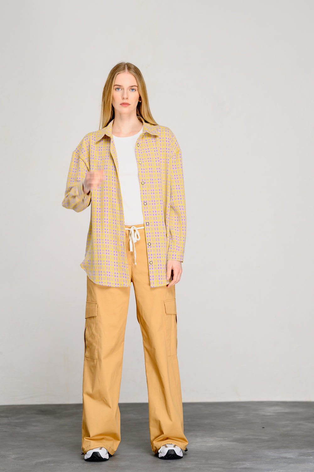 Camisa larga lila oversize