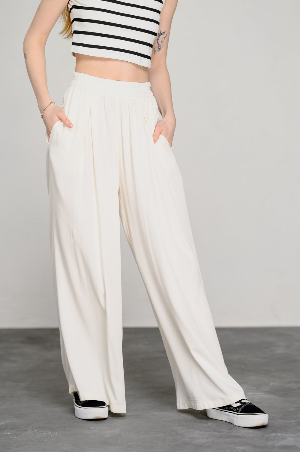 Pantalon de lait avec ceinture élastiquée