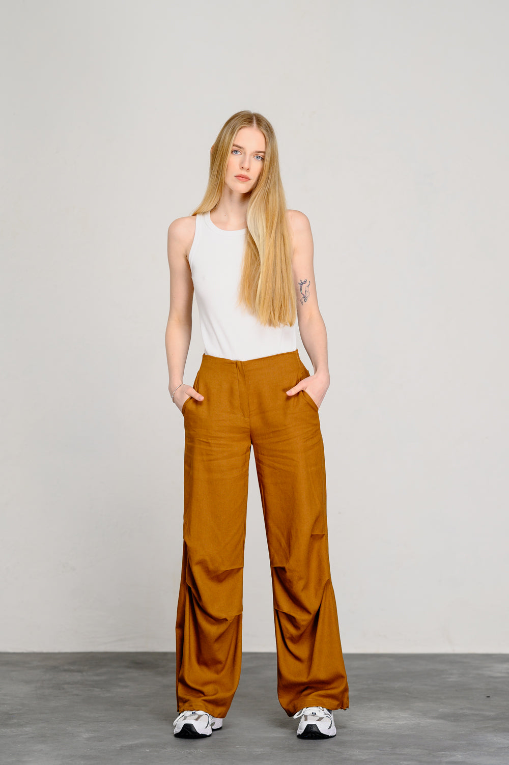 Caramel Loose Cargo Pants