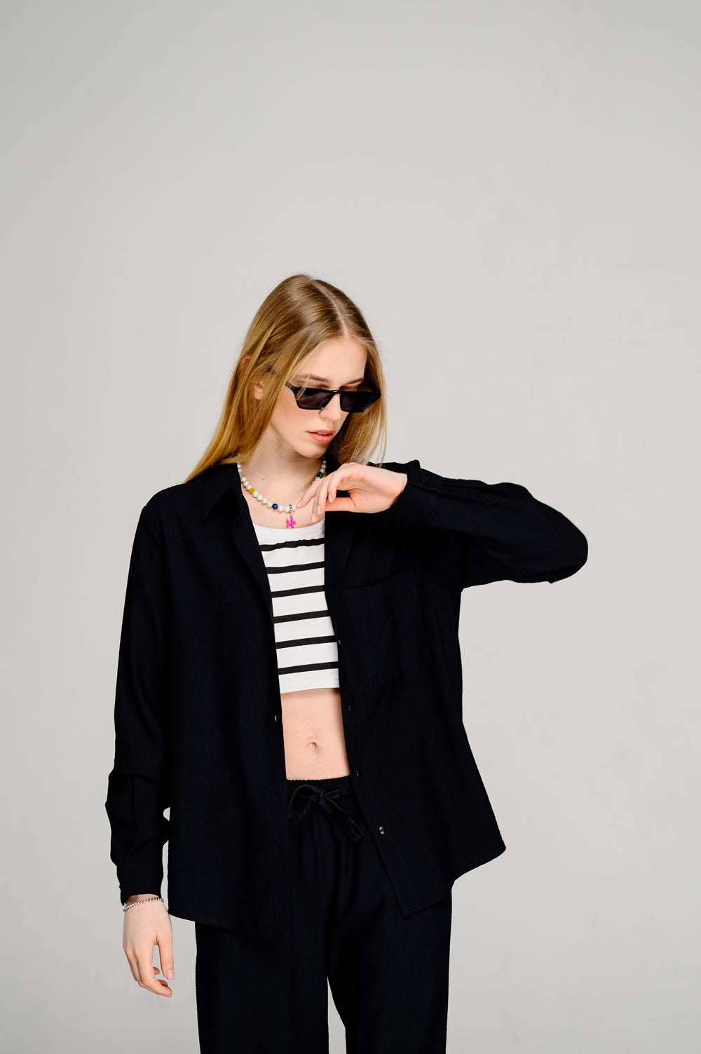 Black loose fit shirt