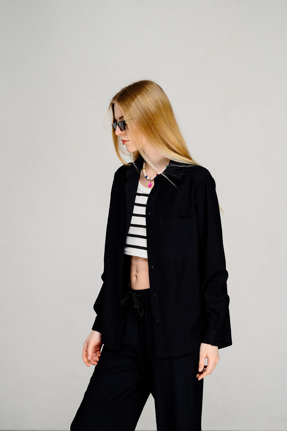 Black loose fit shirt