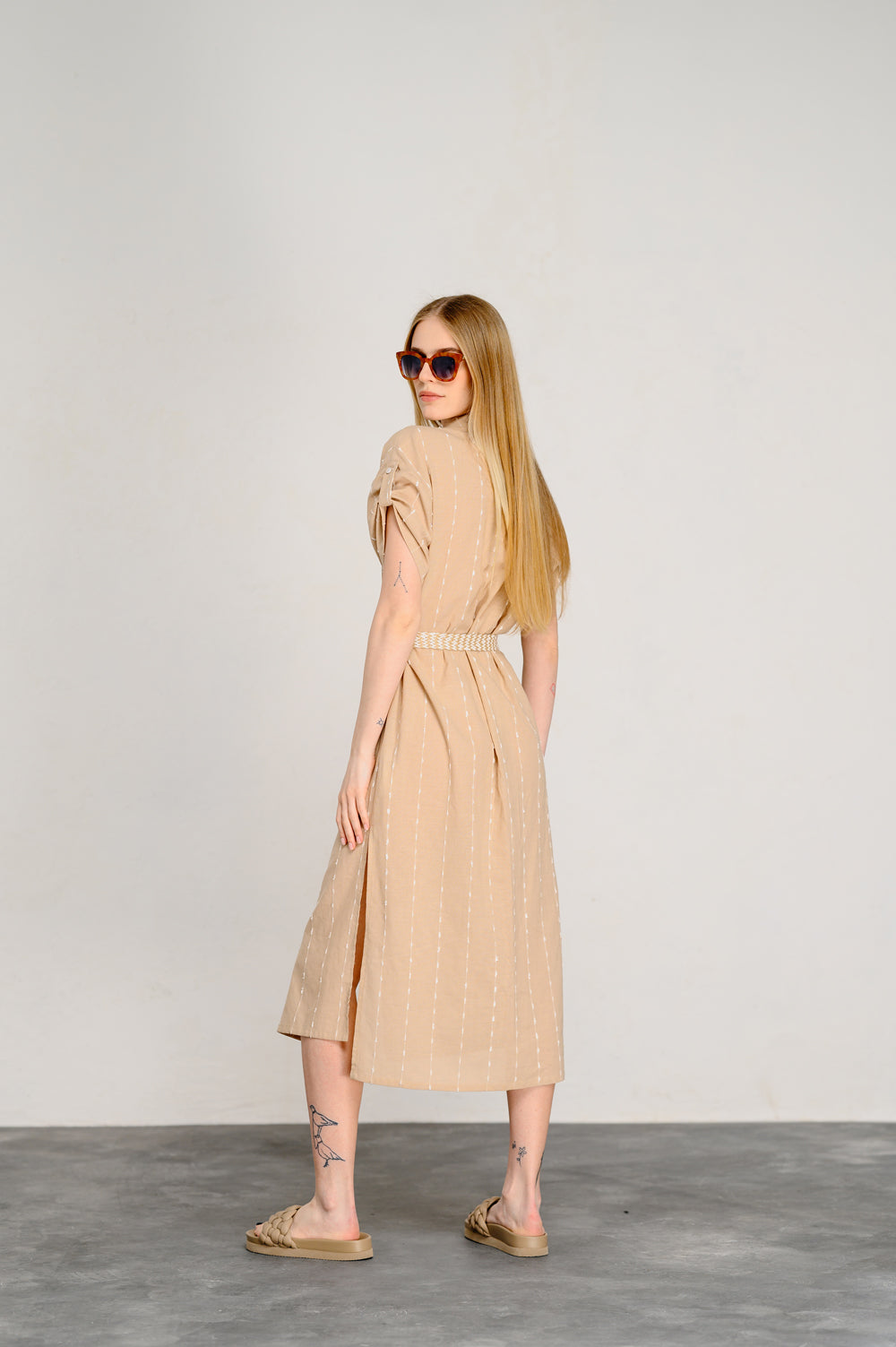 Robe dress loose cut in color "Mocha"