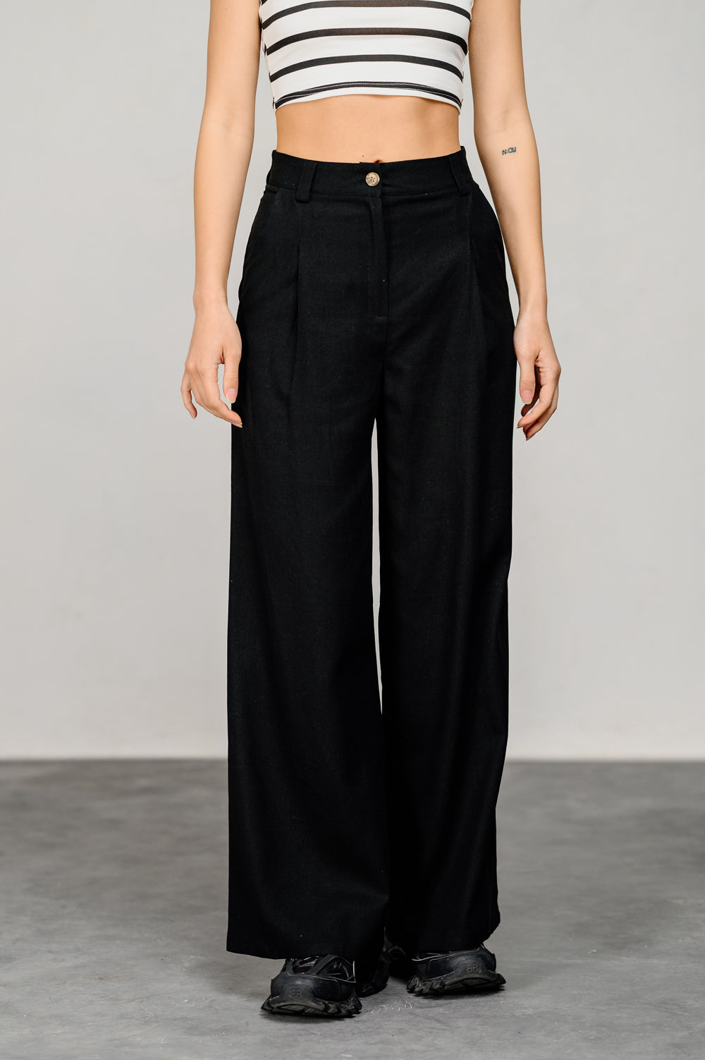 Pantalon en lin noir