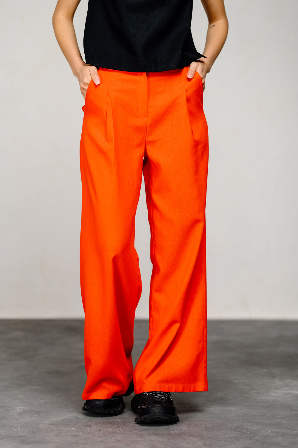 Pantalon en lin de couleur "Orange"