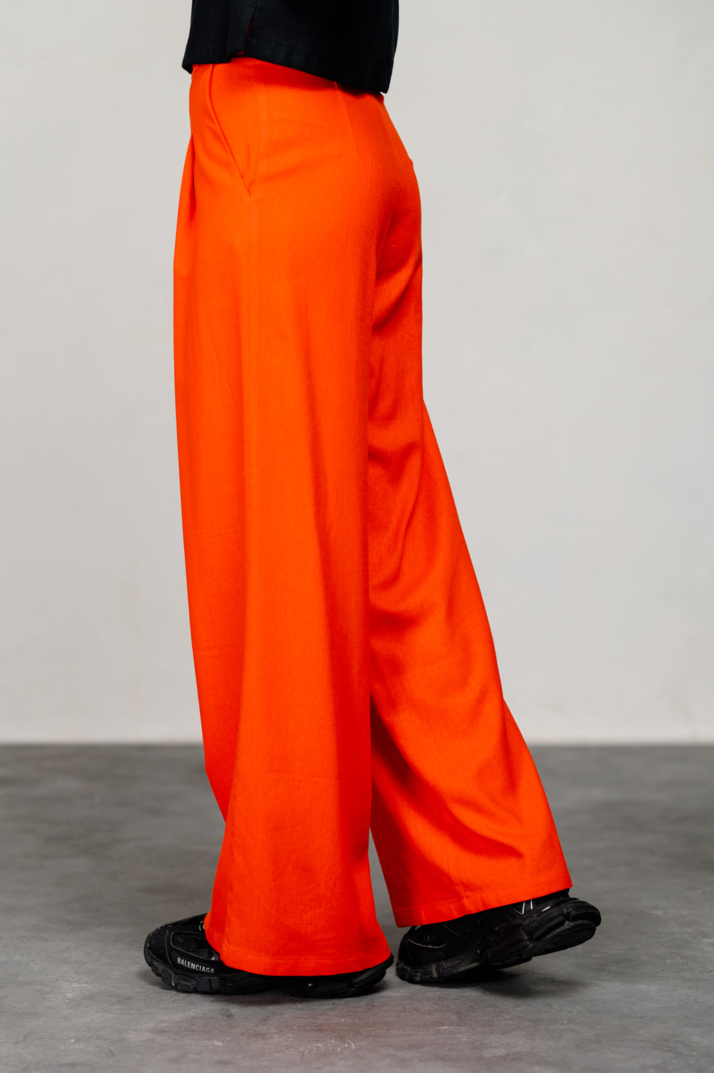 Pantalon en lin de couleur "Orange"