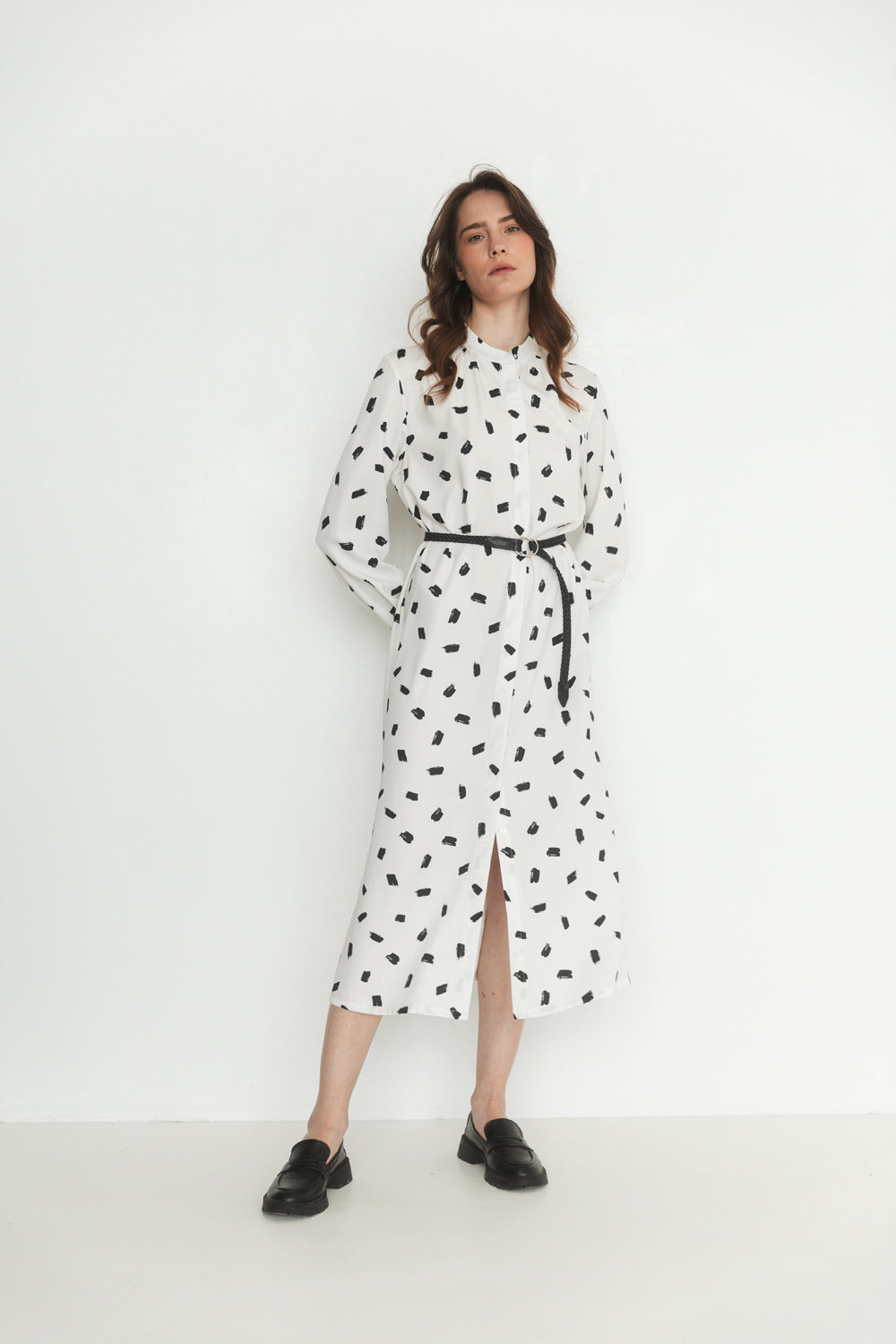 Robe sans lait avec fentes aux coutures latérales