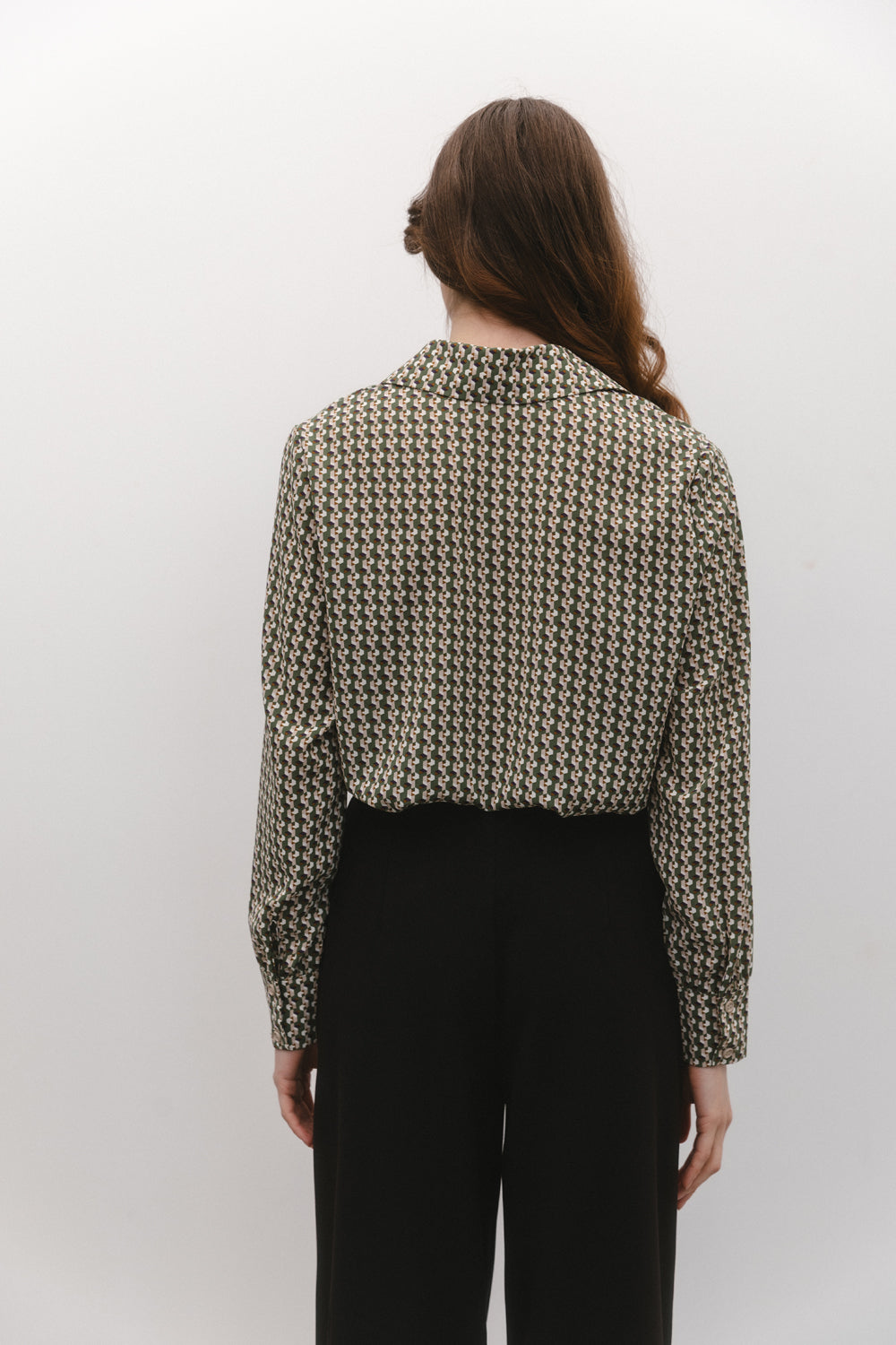 Blusa suelta con botones Olive