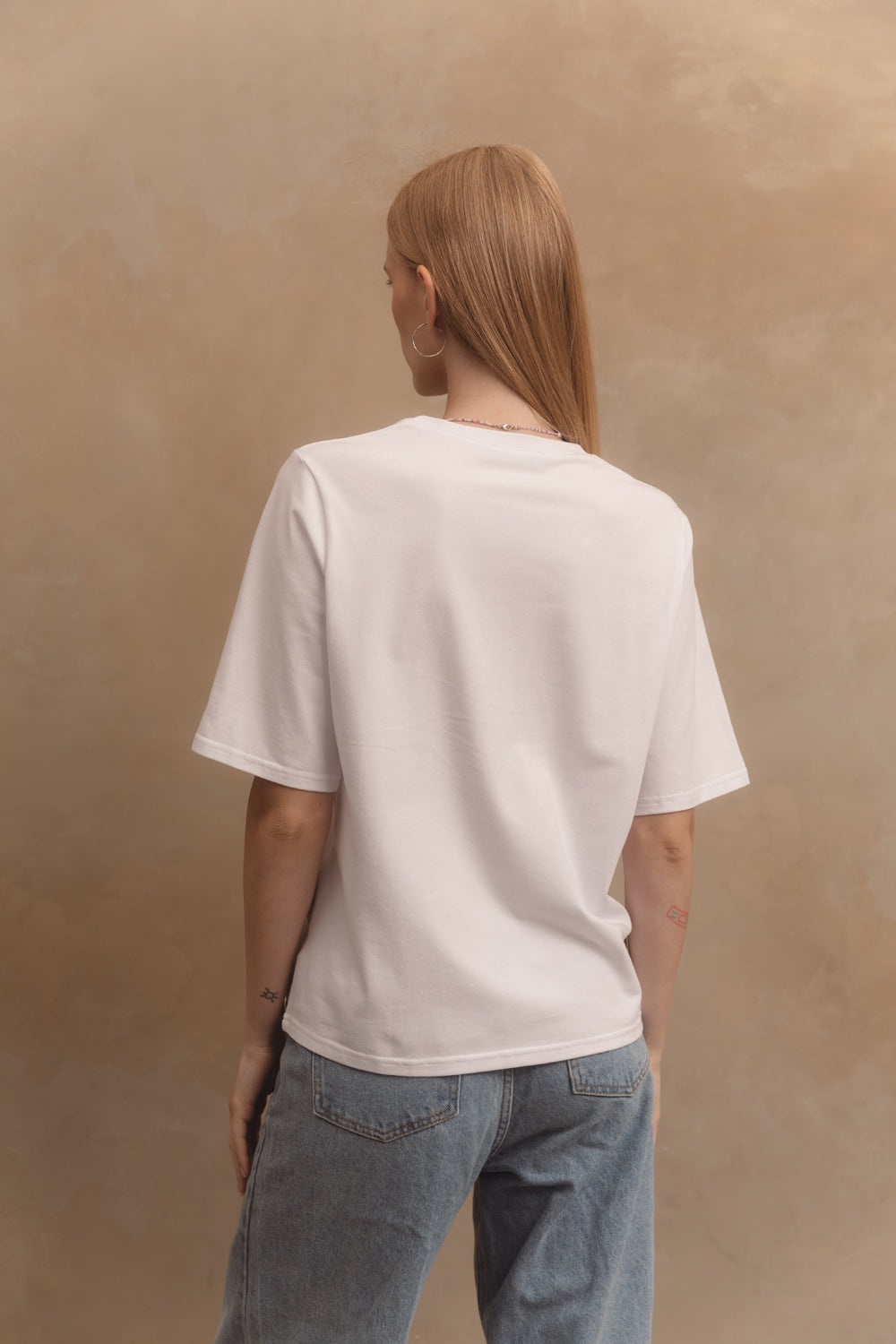 T-shirt ras du cou blanc Basic