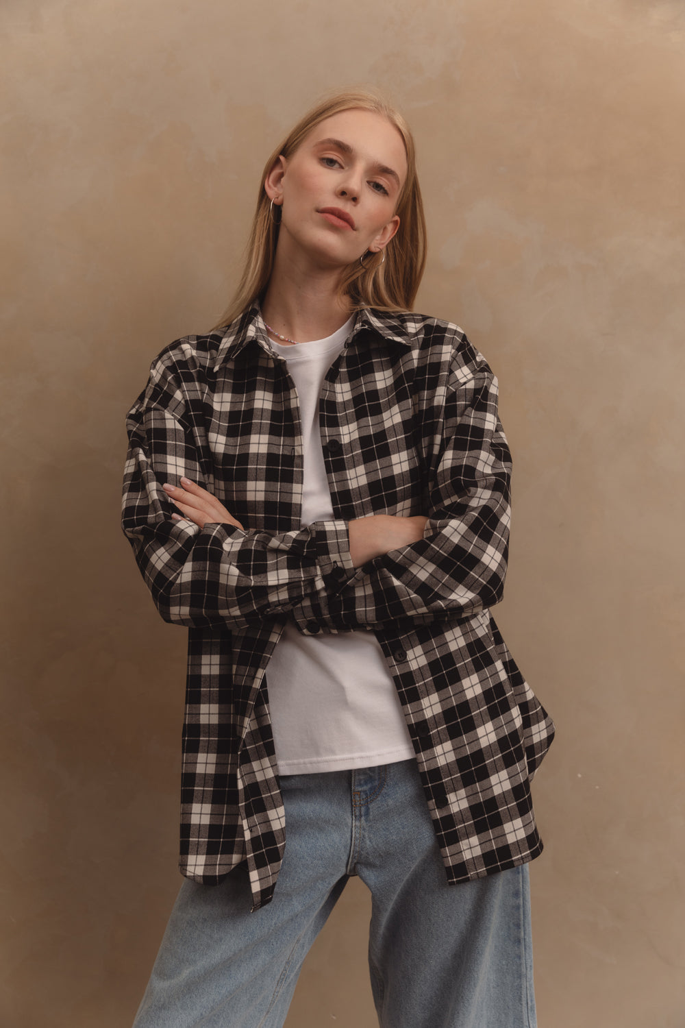 Camicia nera oversize