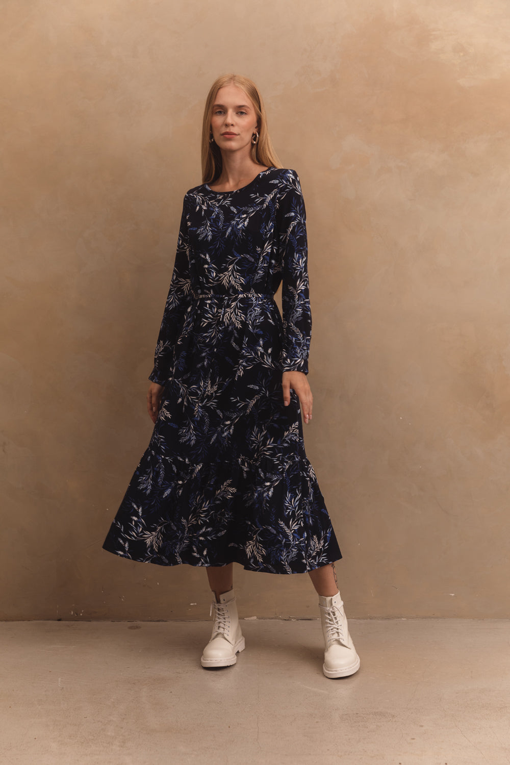 Robe midi bleue