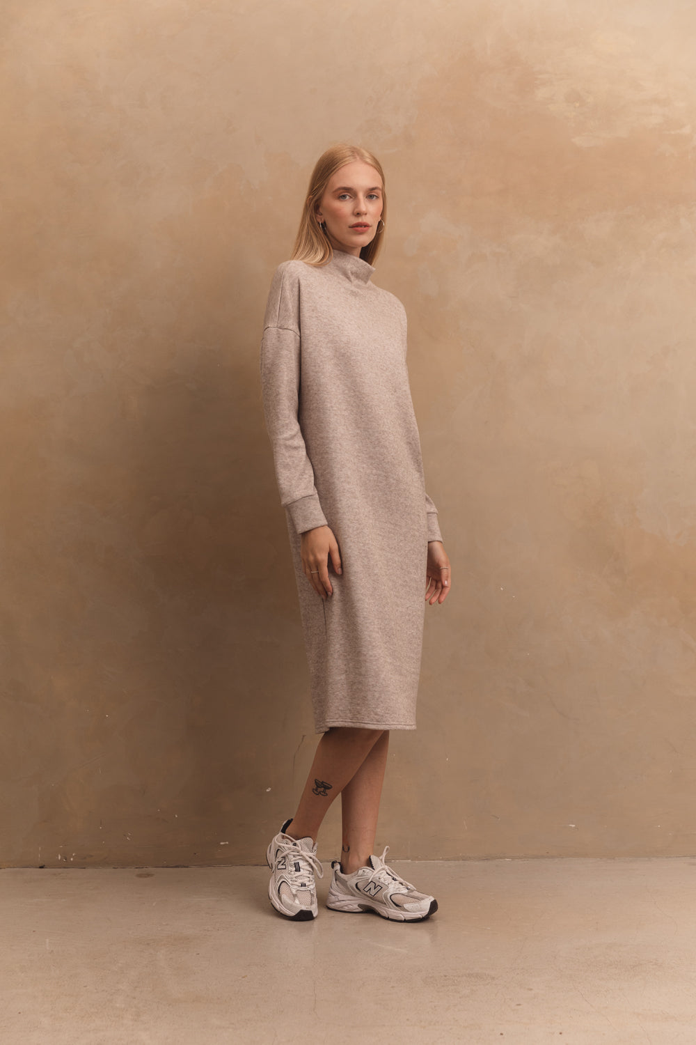 Angora kleid Beige