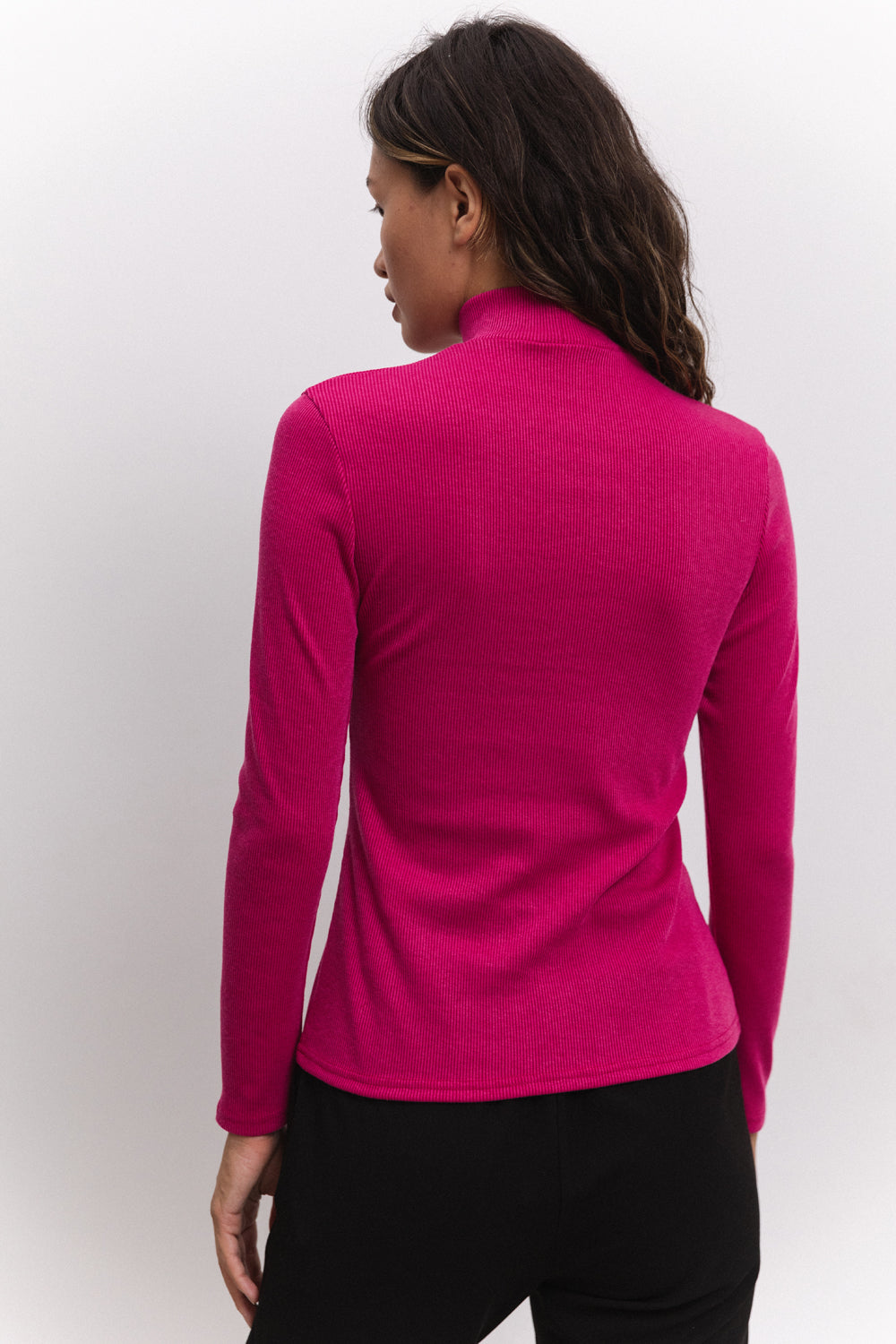 Golf a maglia in colore fucsia