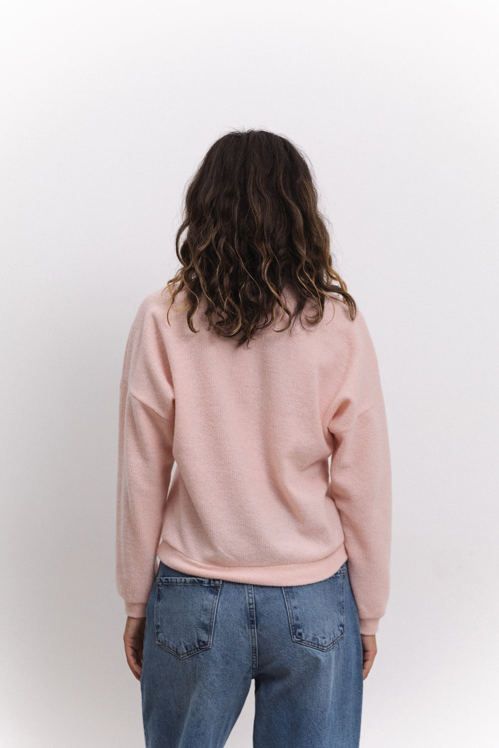 Sweat pêche en maille angora douce