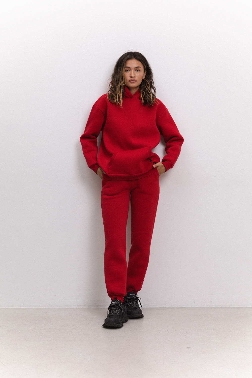 Pantalon de survêtement chaud rouge