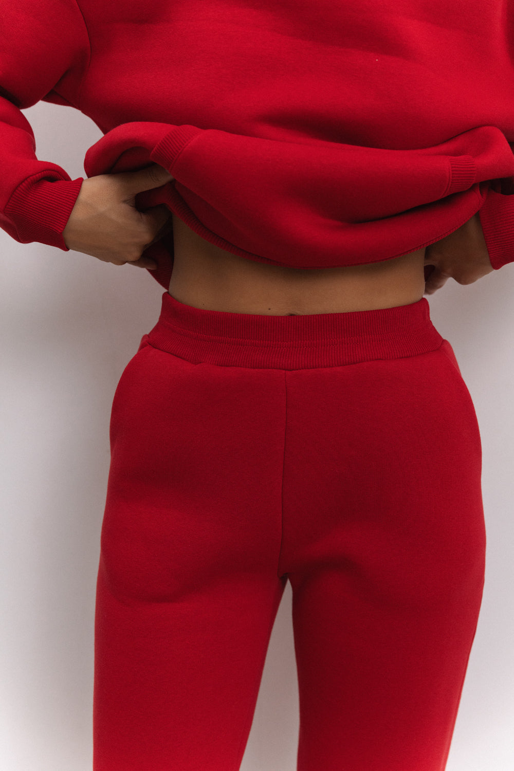 Red warm sweatpants