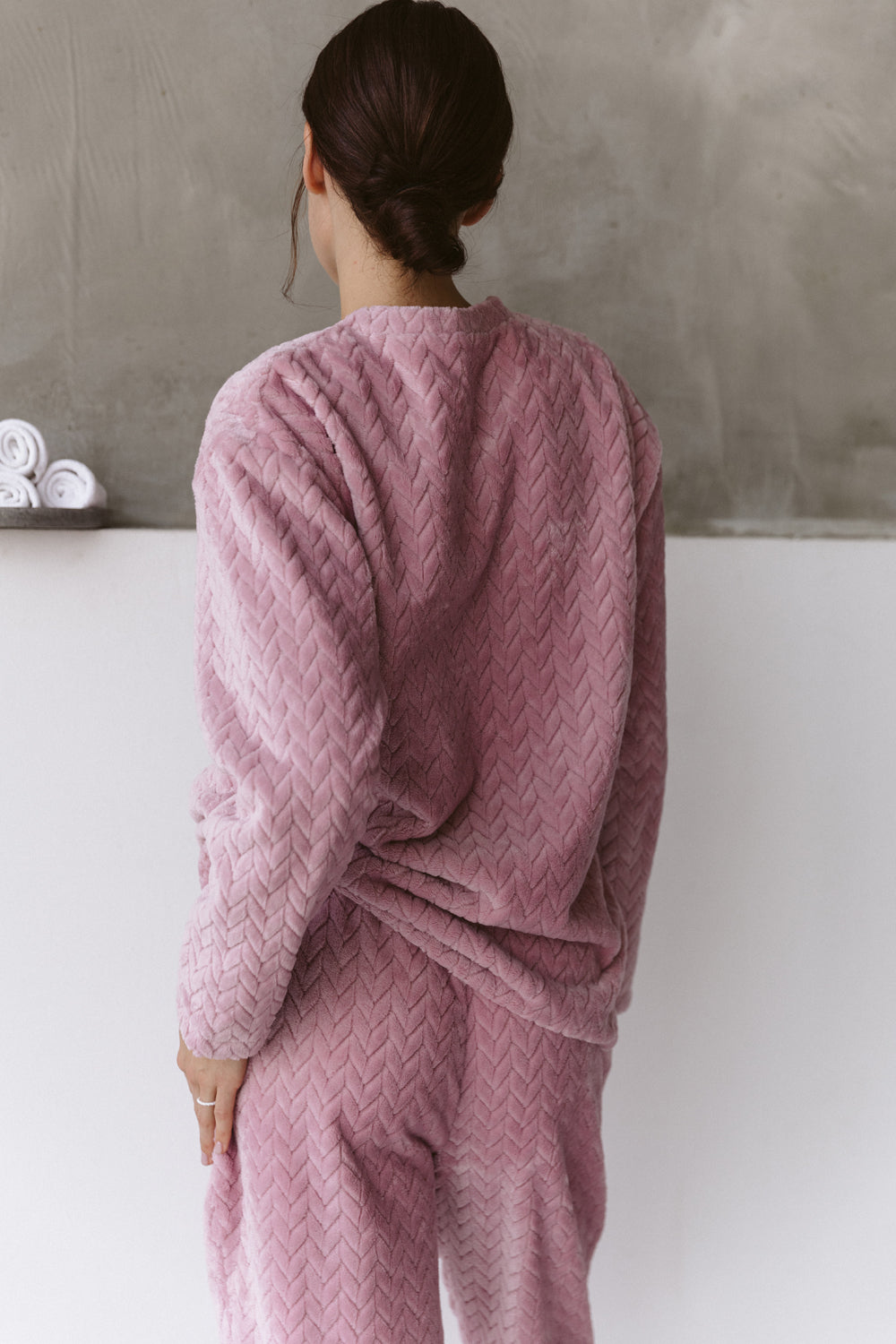 Warm pajamas in the color "Powder"